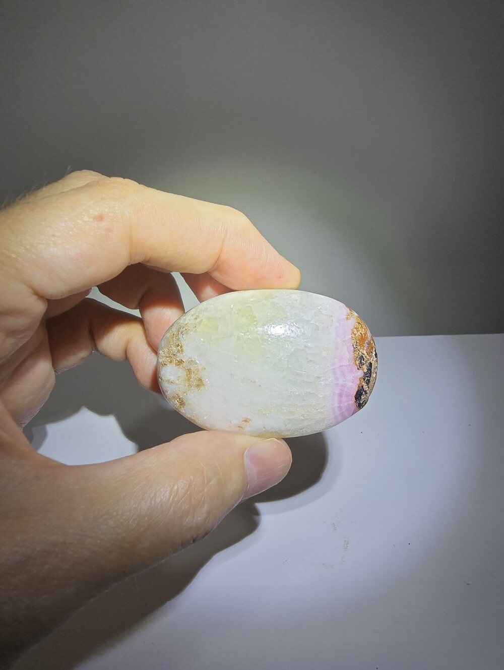 Pink Aragonite and White Calcite